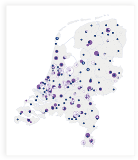 Location map for pharma company in the Netherlands