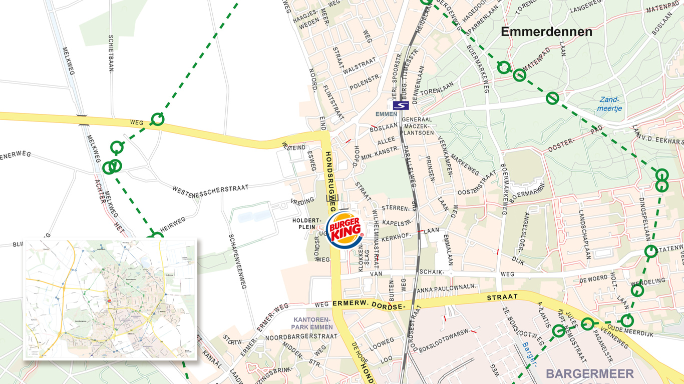 Delivery area for Burger King in the Netherlands