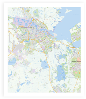 Map depicting all real estate in the Netherlands