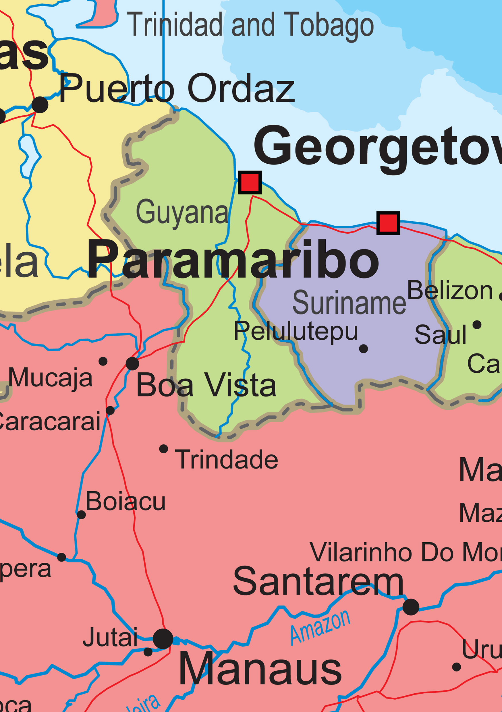 Digital Map South America Political 266 The World Of Maps Com