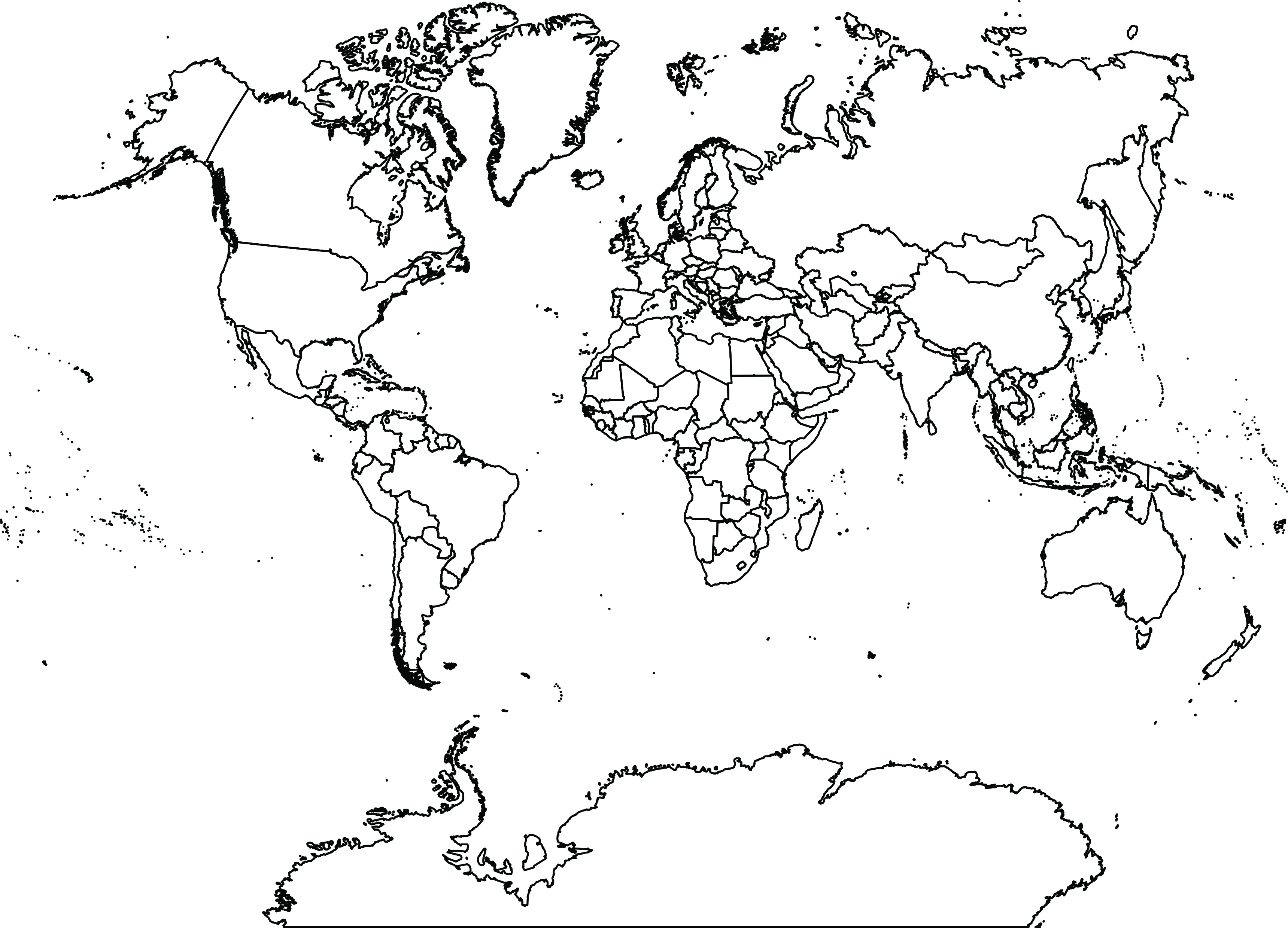 Van Der Grinten Projection Digital World Map Van Der Grinten Projection (Free) | The World Of Maps.com