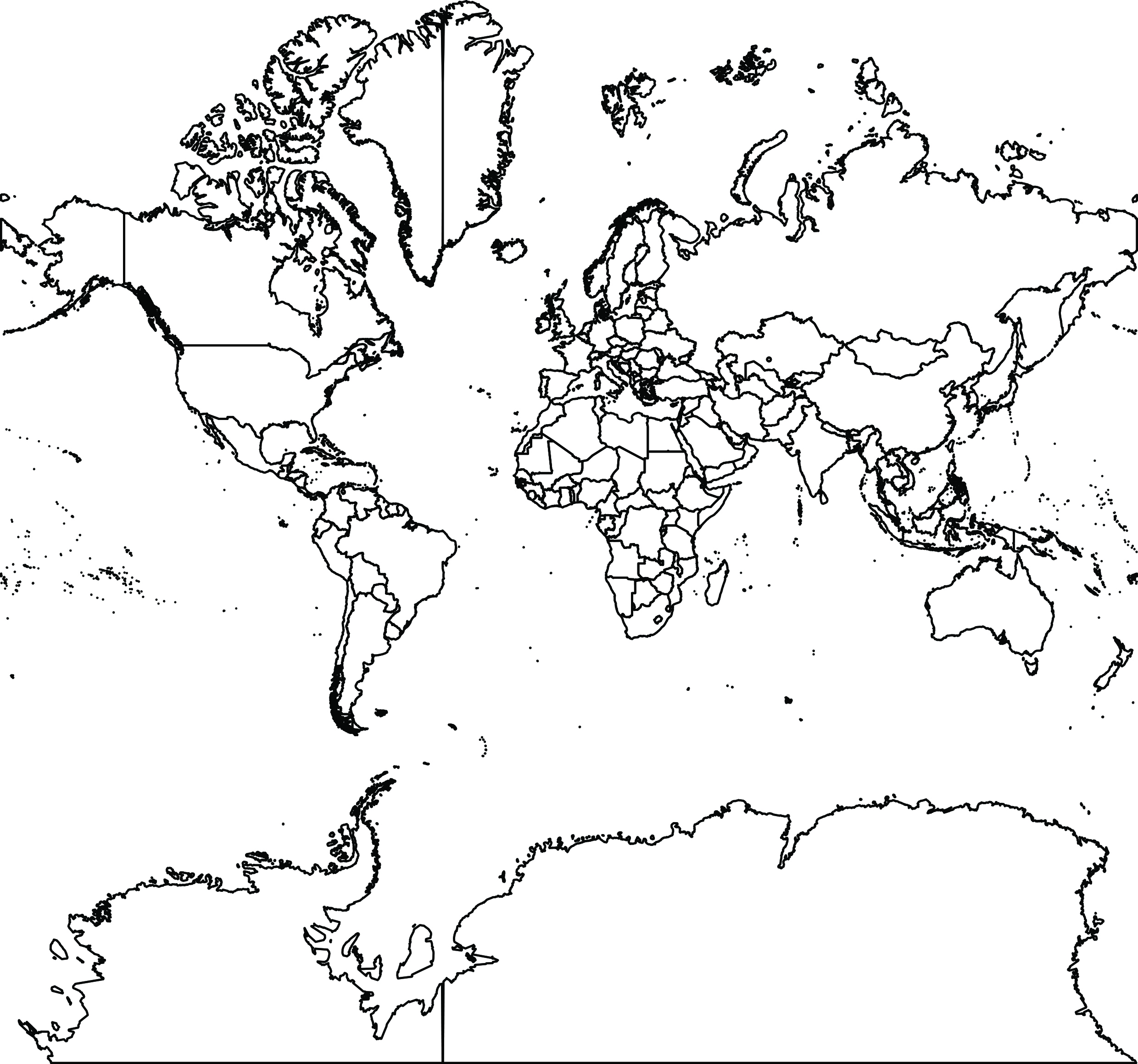 Mercator Projection Map