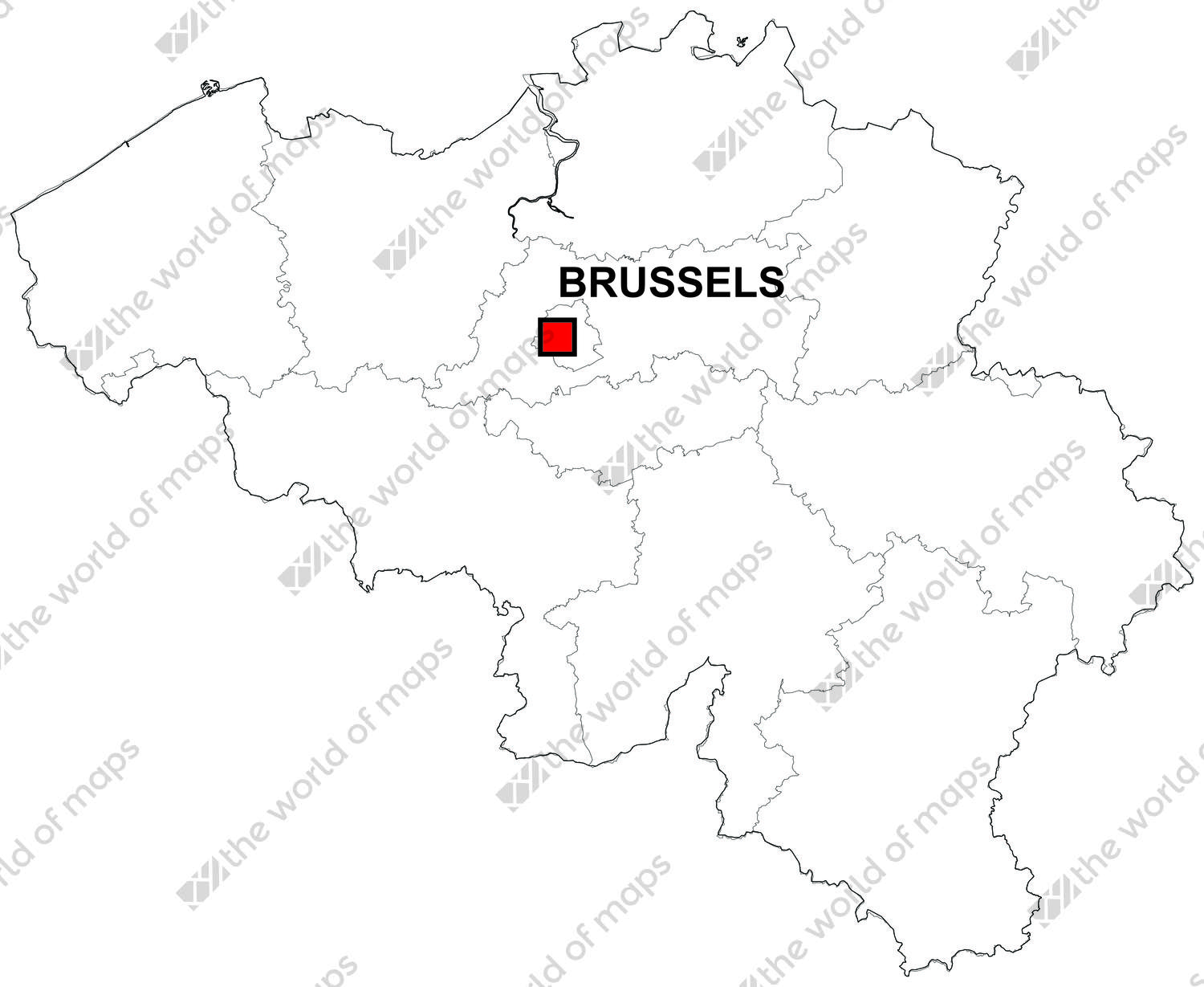 Digital map of Belgium (free) 