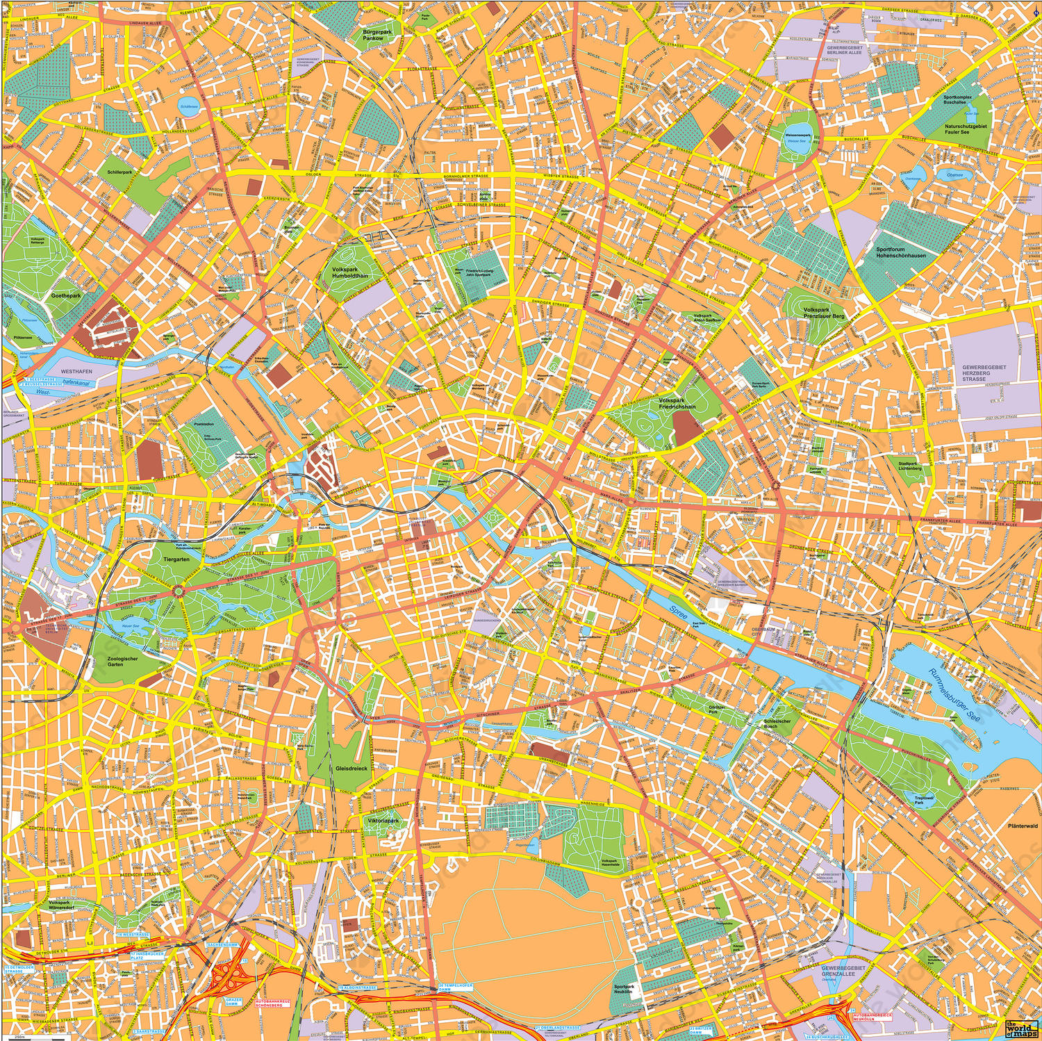 Digital map Berlin centre / Berlin Zentrum Digital map Berlin centre / Berlin Zentrum