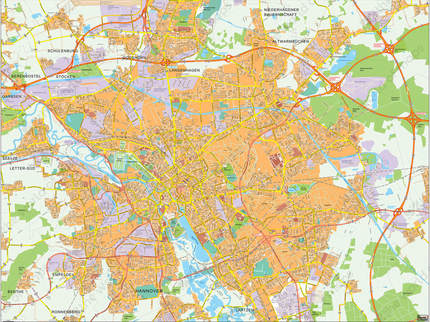 Digital map Hannover