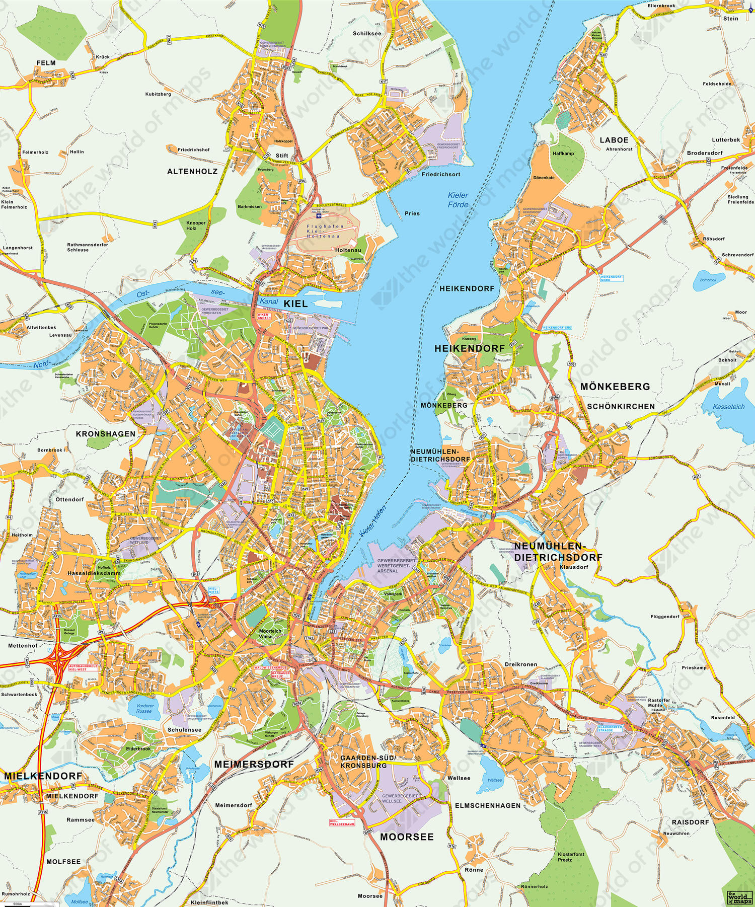 Digital map Kiel Digital map Kiel