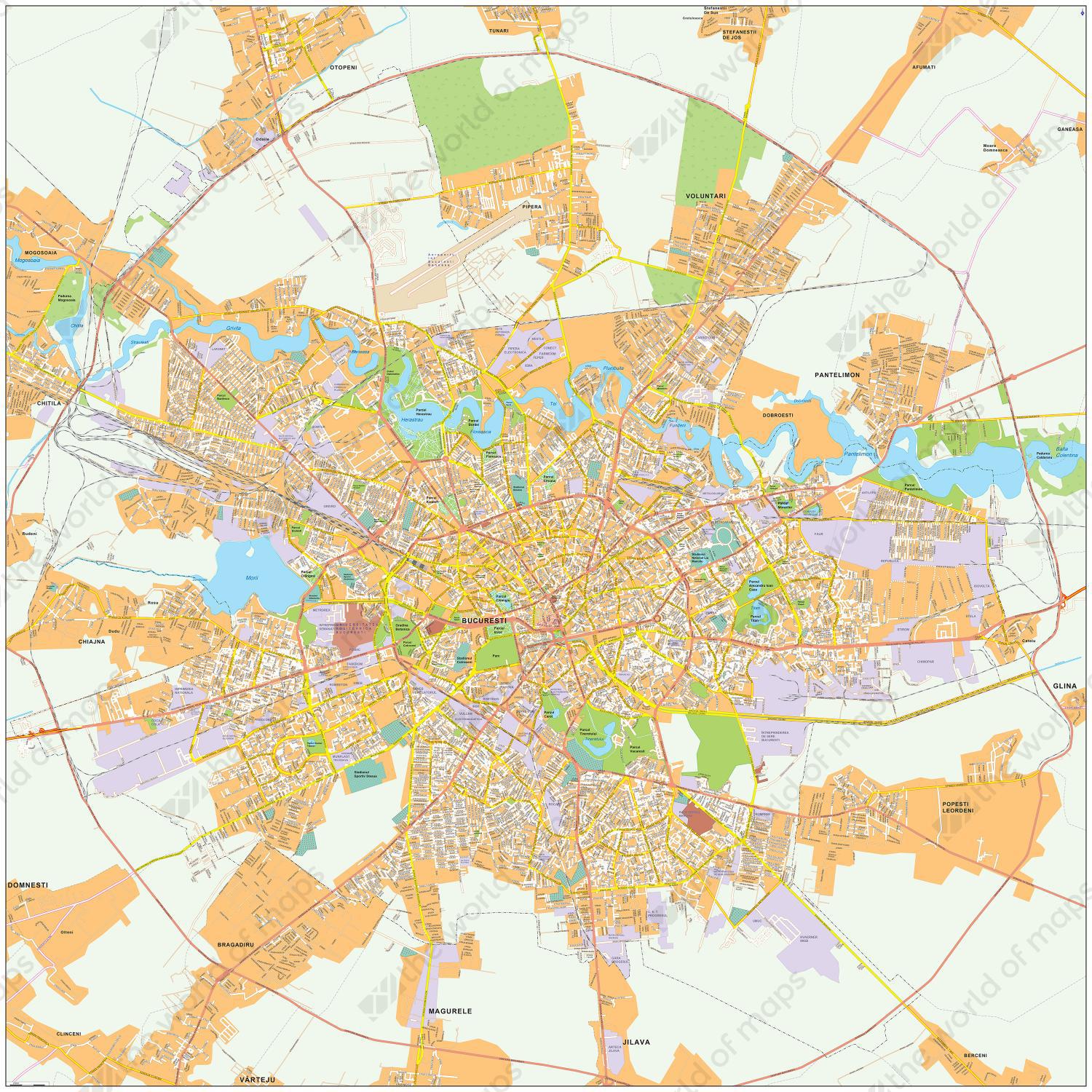 Digital City Map Bucharest 473