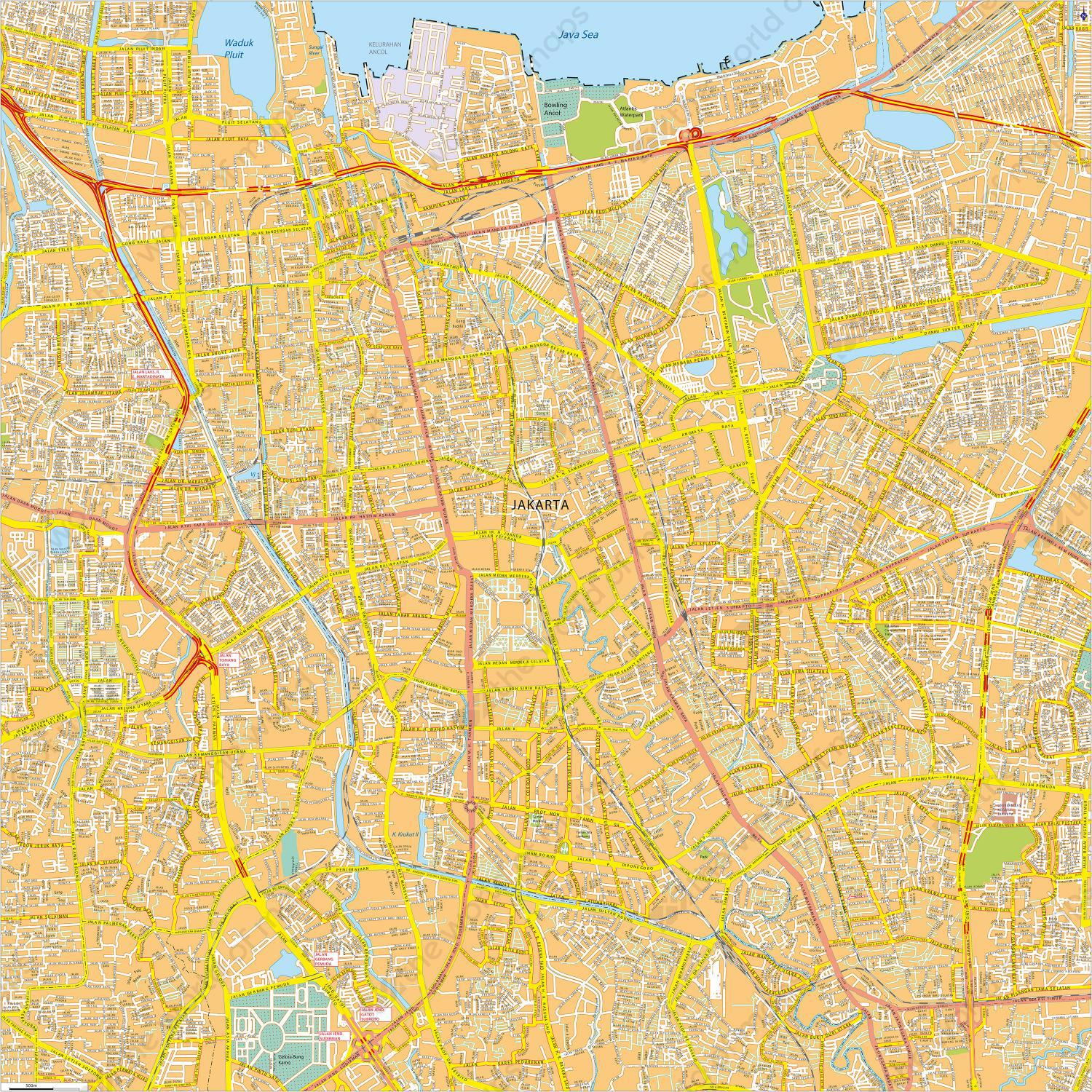 Jakarta 770 Digitale kaart Jakarta 770