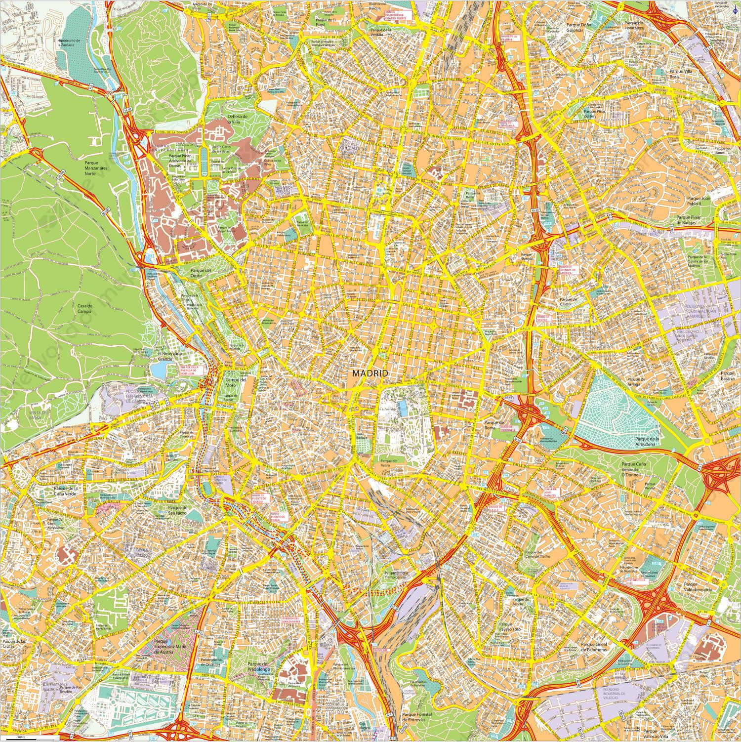 Digitale stadsplattegrond Madrid 773