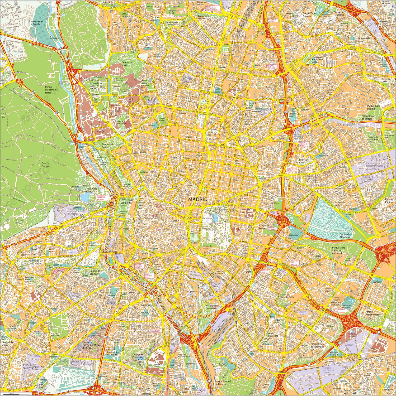 Digitale Madrid 773 Digitale stadsplattegrond Madrid 773