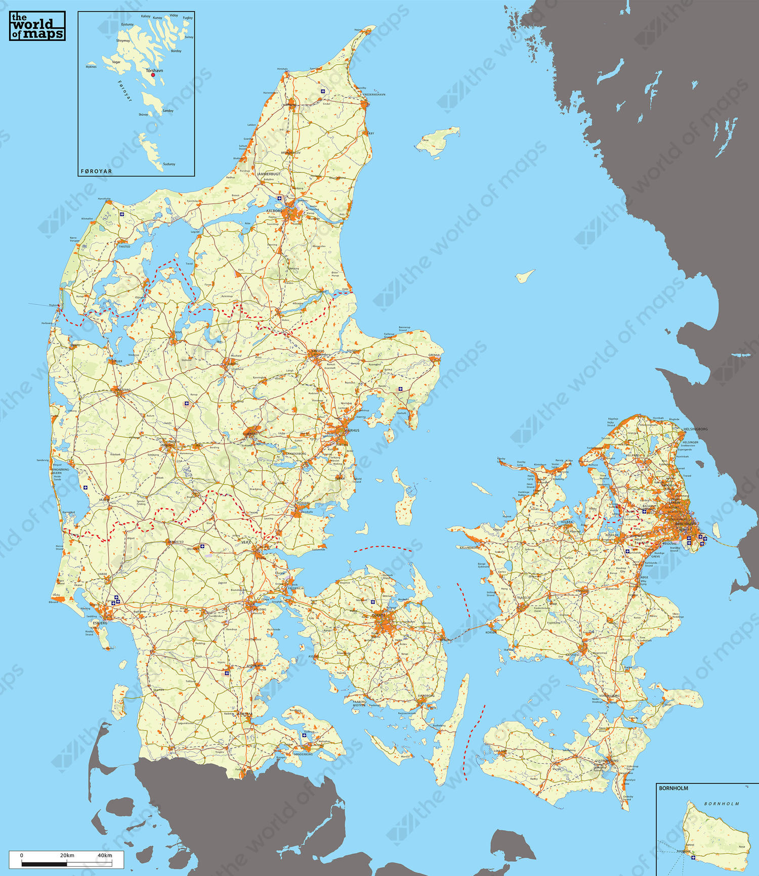Digital basic map Denmark