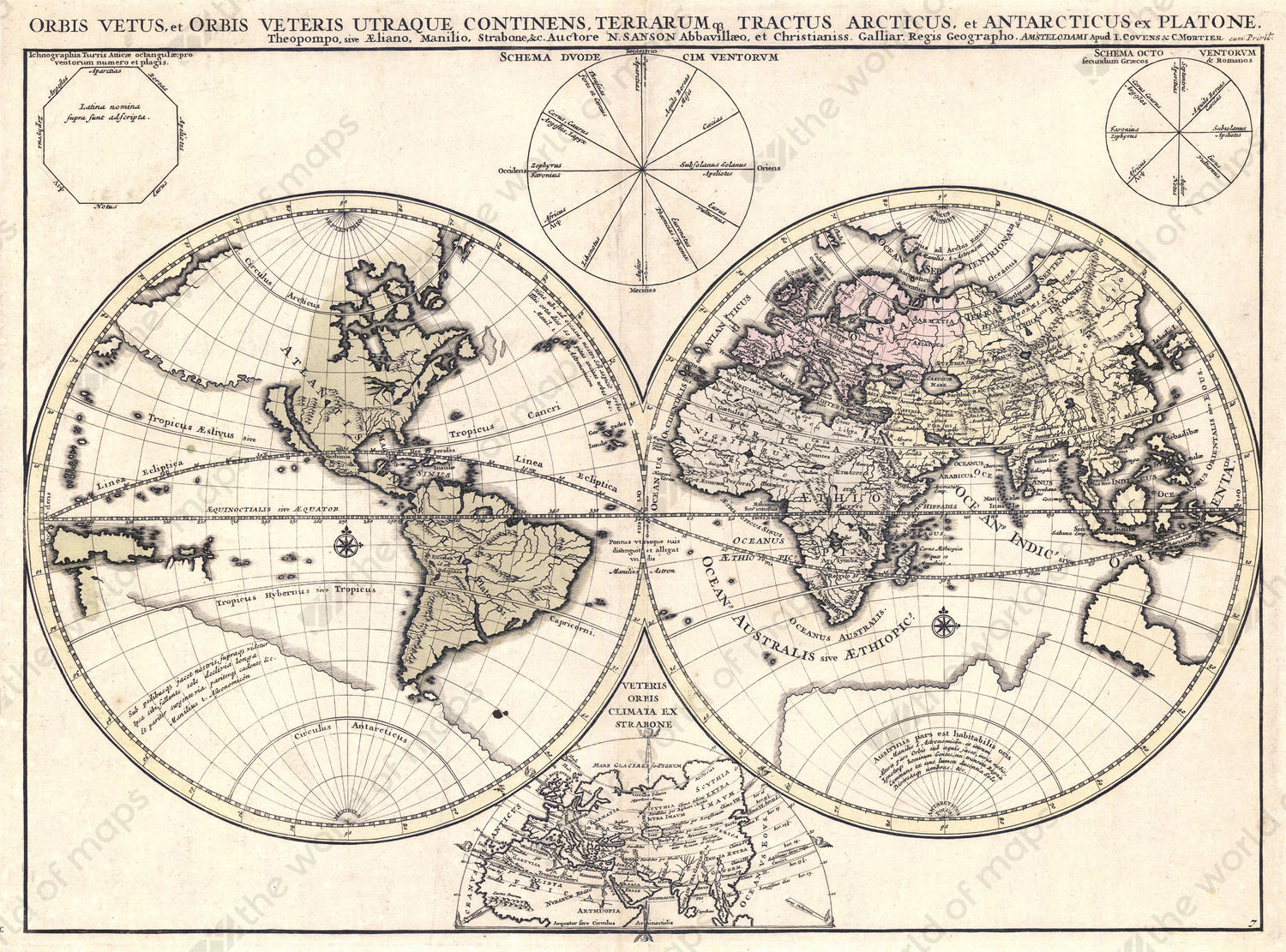 Digital World Map Year 1684 Nicolas Sanson