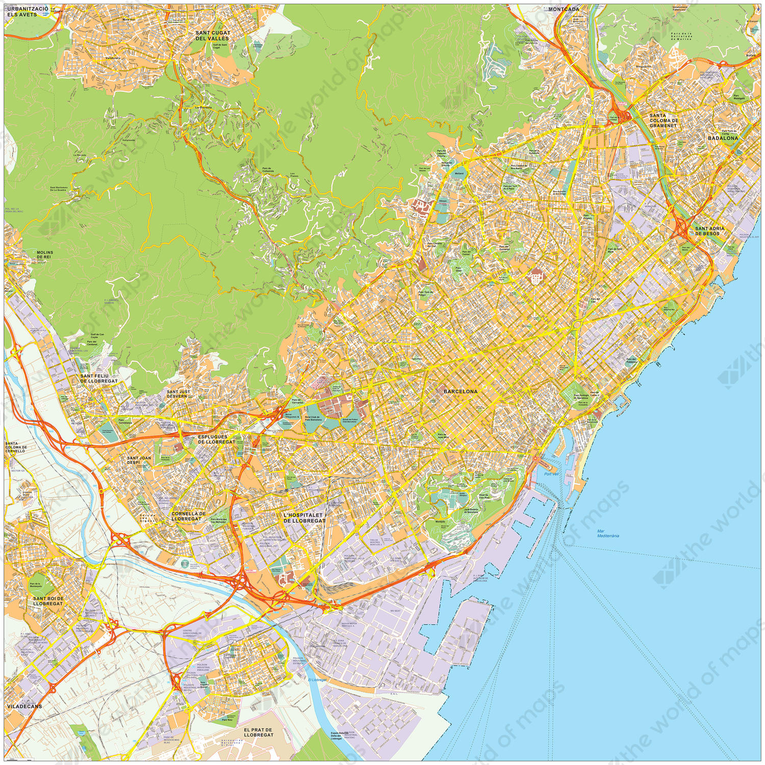 Digitale stadsplattegrond Barcelona 467