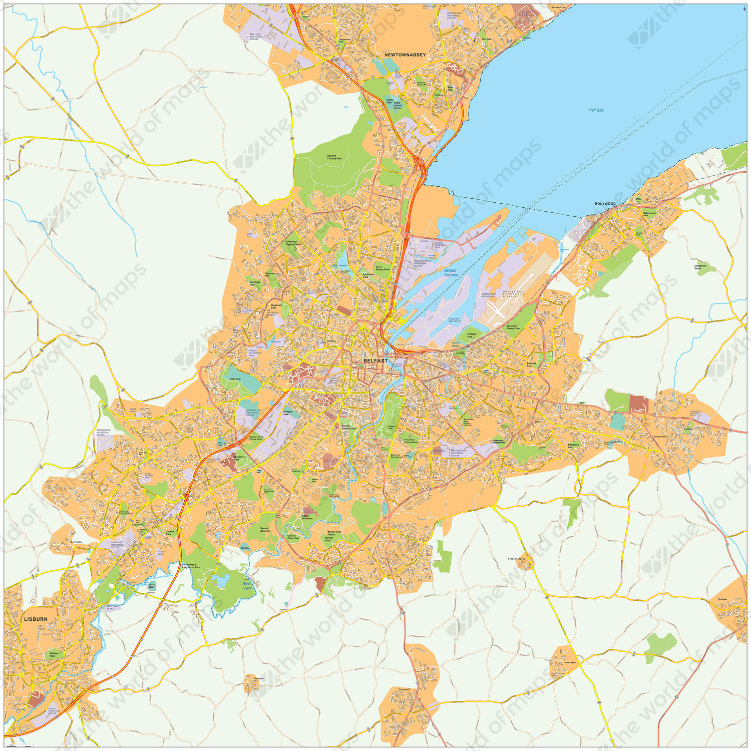 Digitale kaart Belfast 468