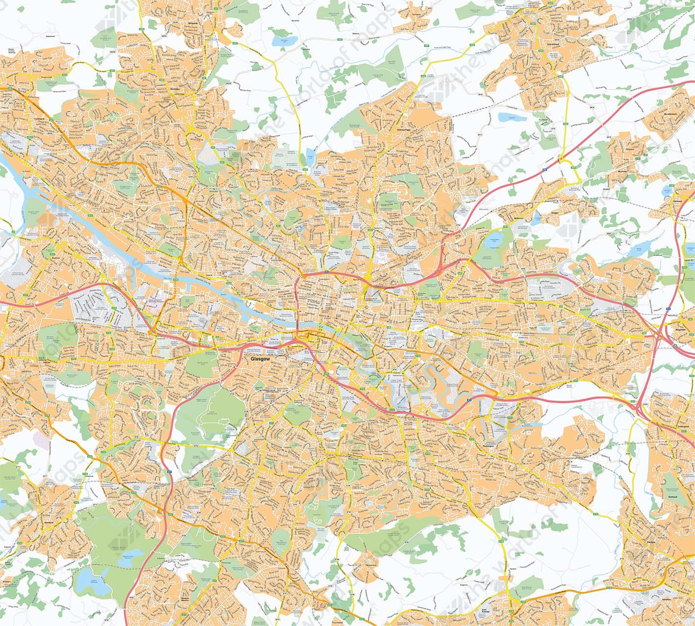 Digitale kaart Glasgow 476