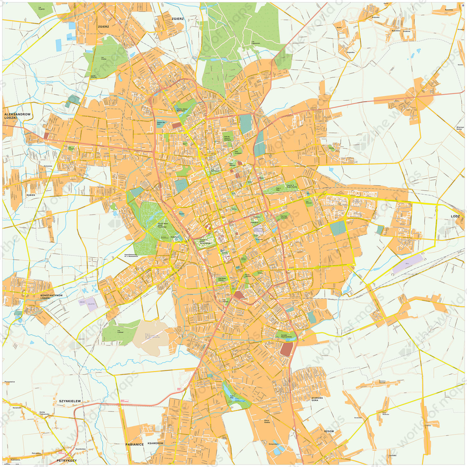 Digitale kaart Lodz 481