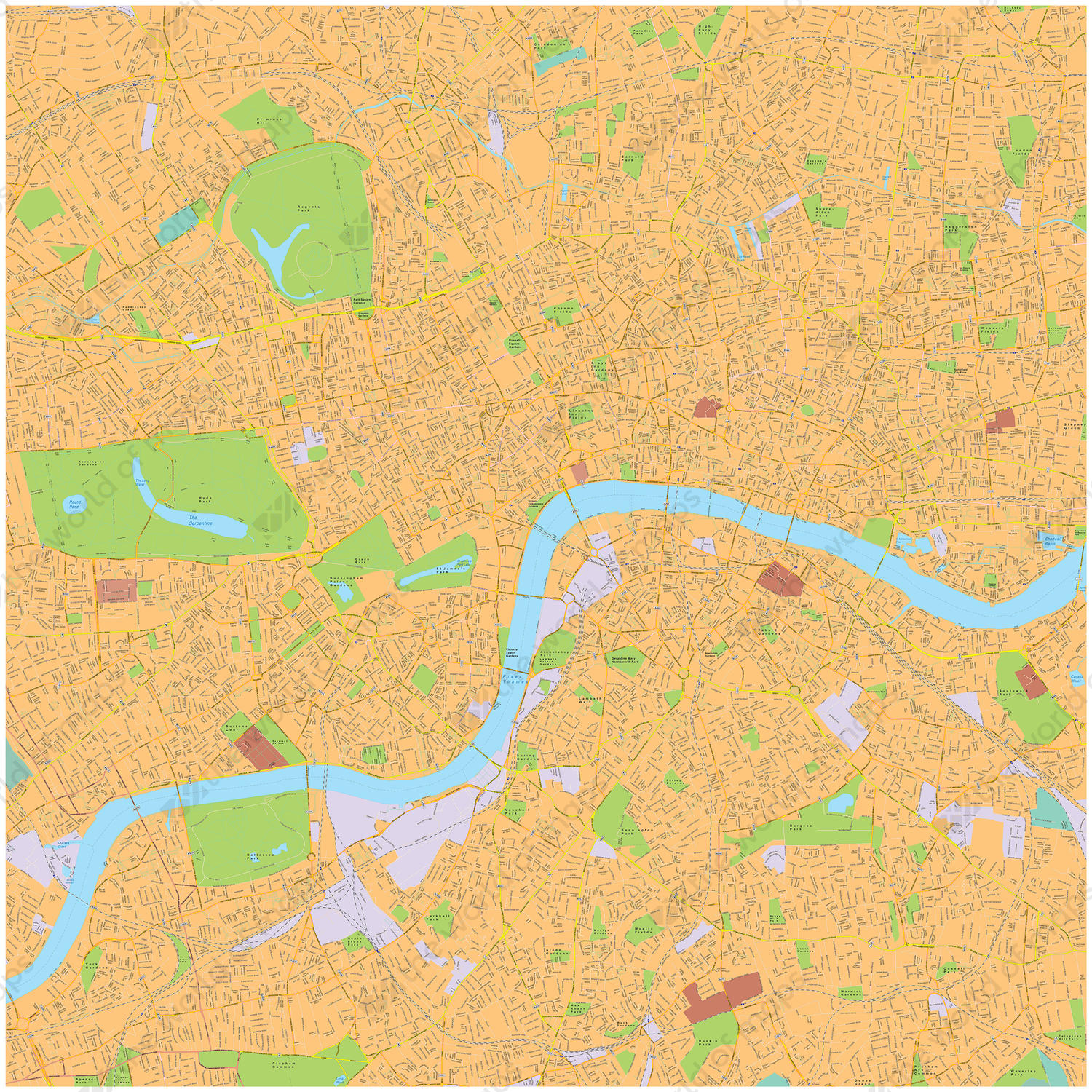 Digital map London Digital map London