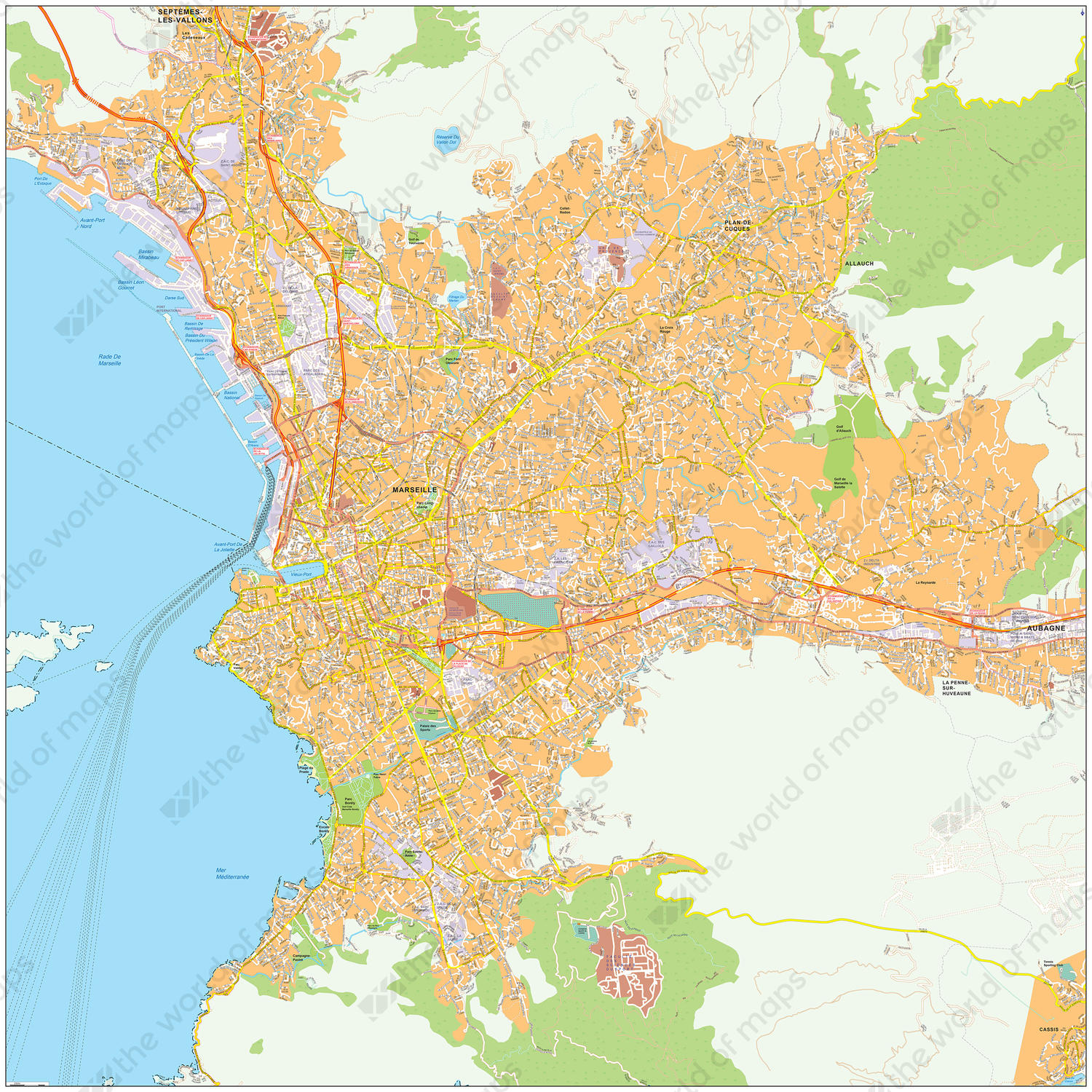 Digitale kaart Marseille 484