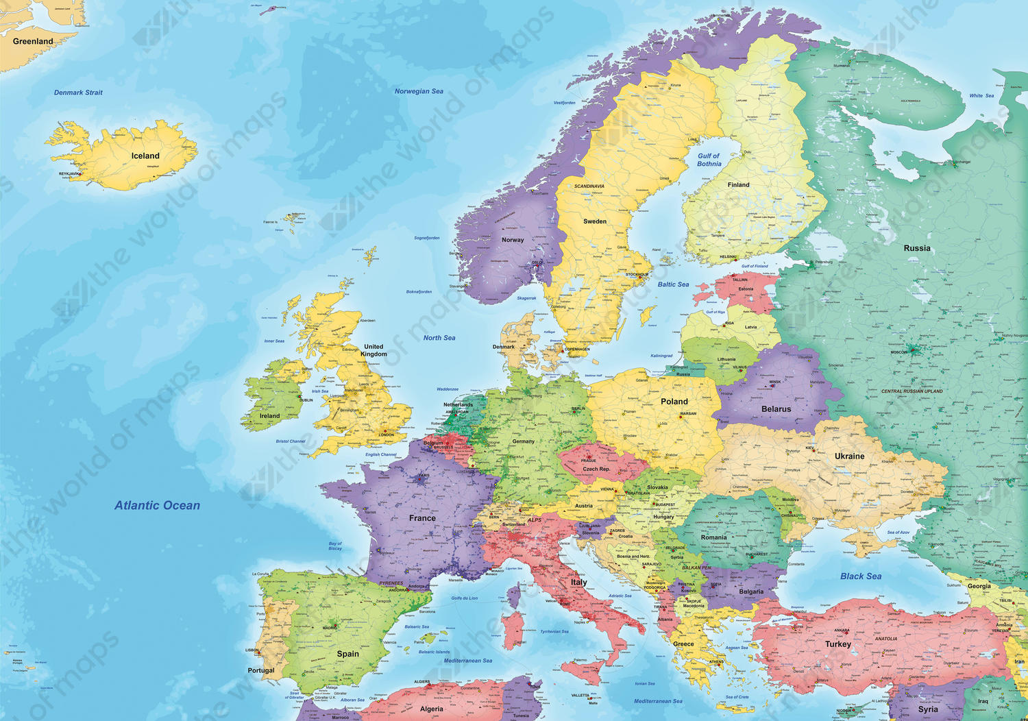 Atlantic Ocean Europe Map