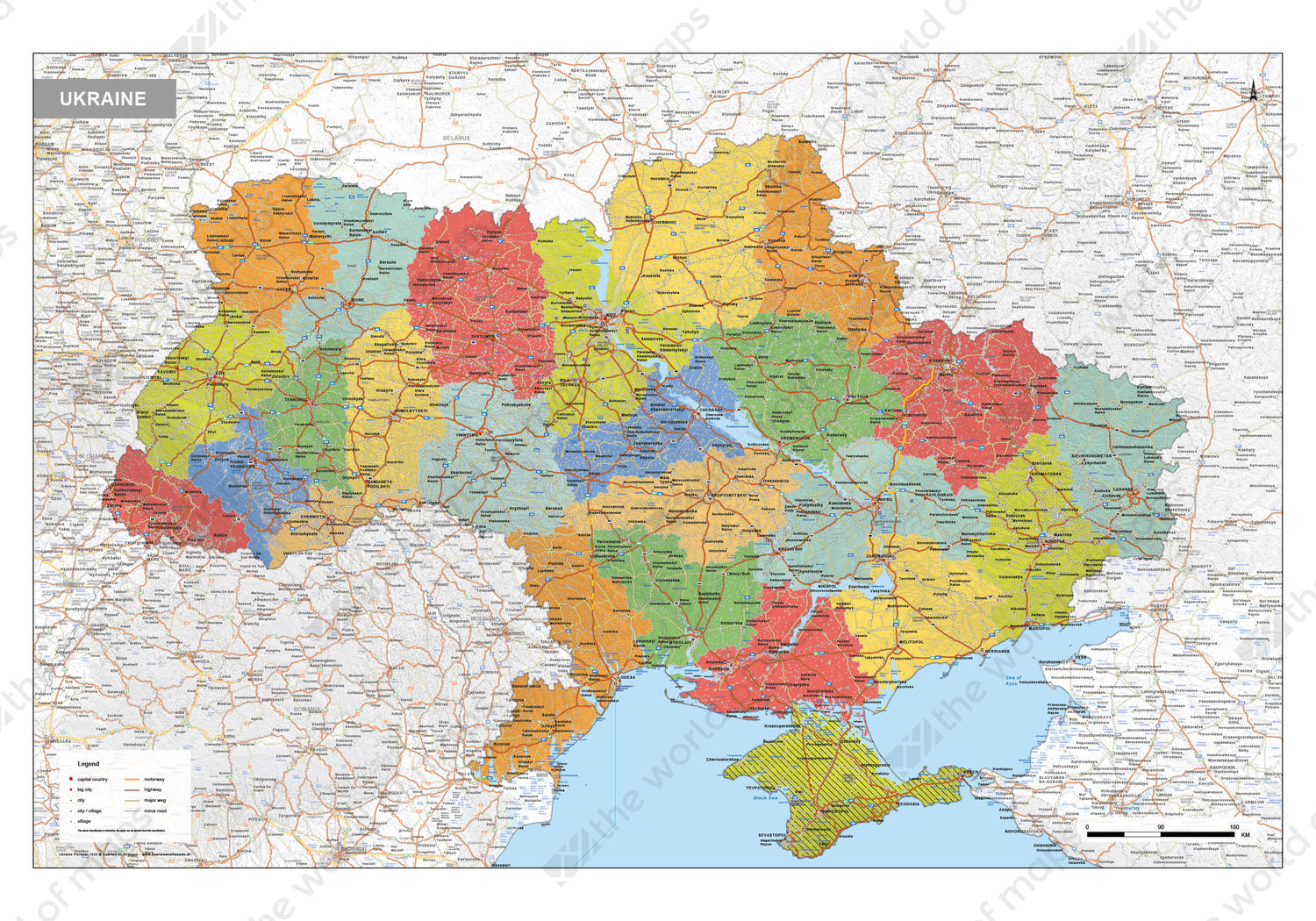 Digital political map of Ukraine Digital political map of Ukraine