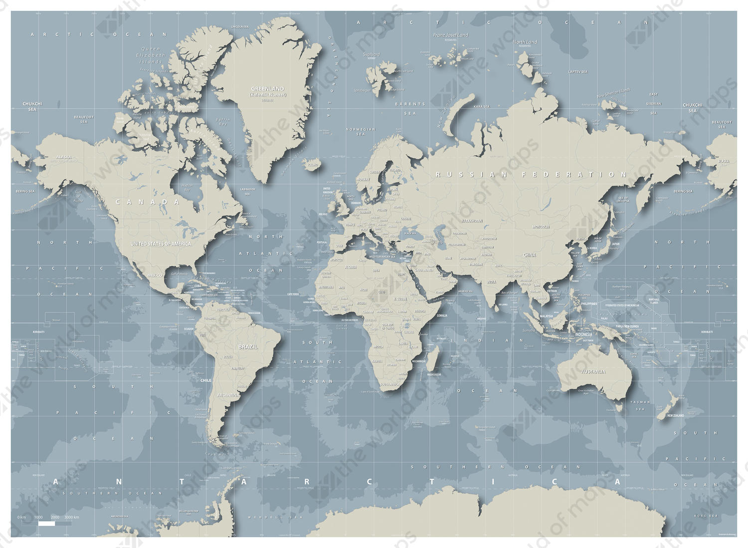 Digital World Map Floatr 1396