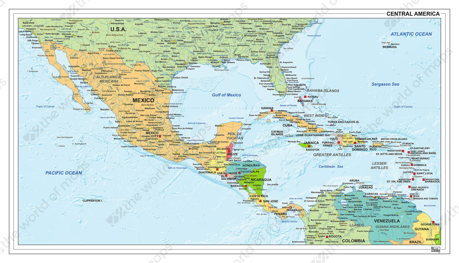 Digitale Midden-Amerika staatkundig 1304