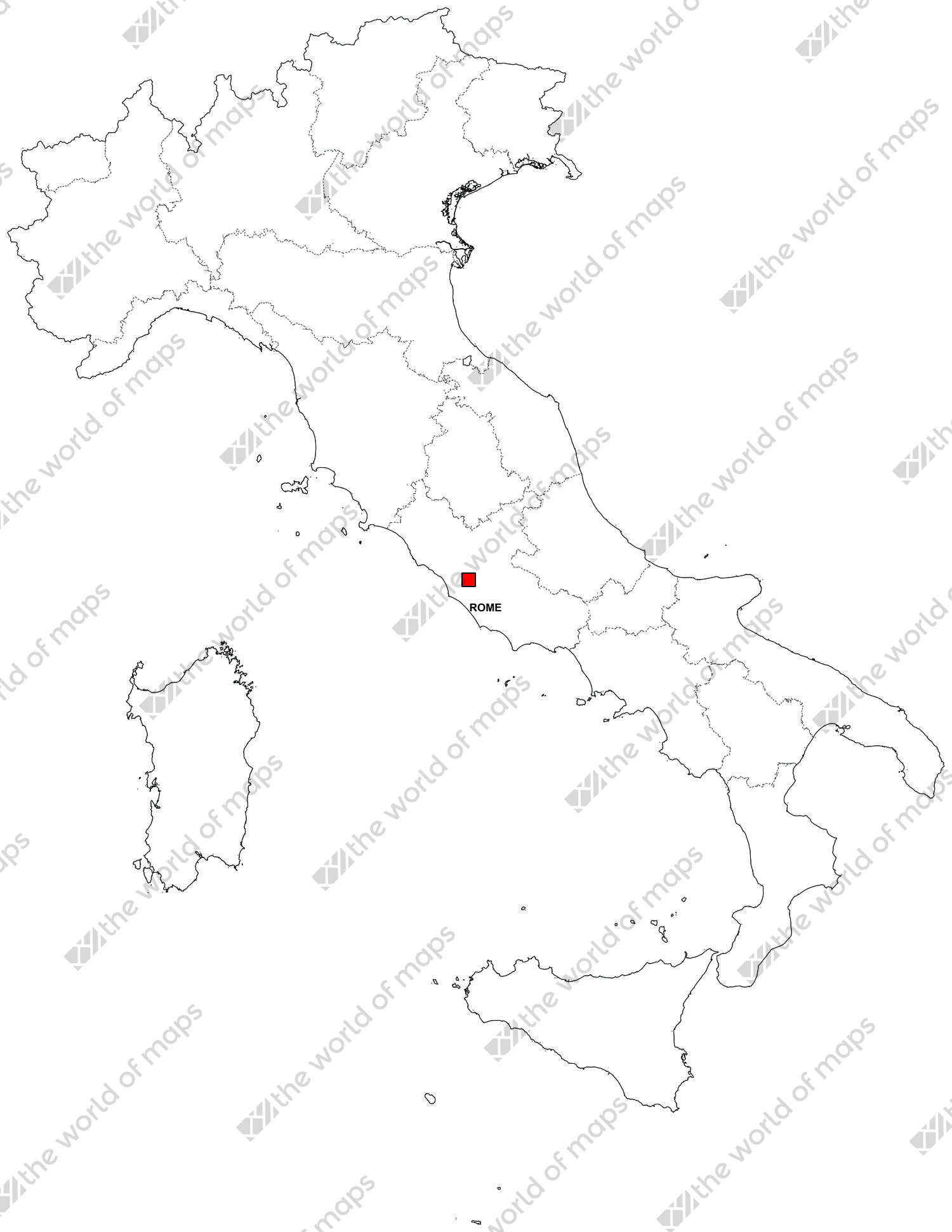 Digital map of Italy (free)