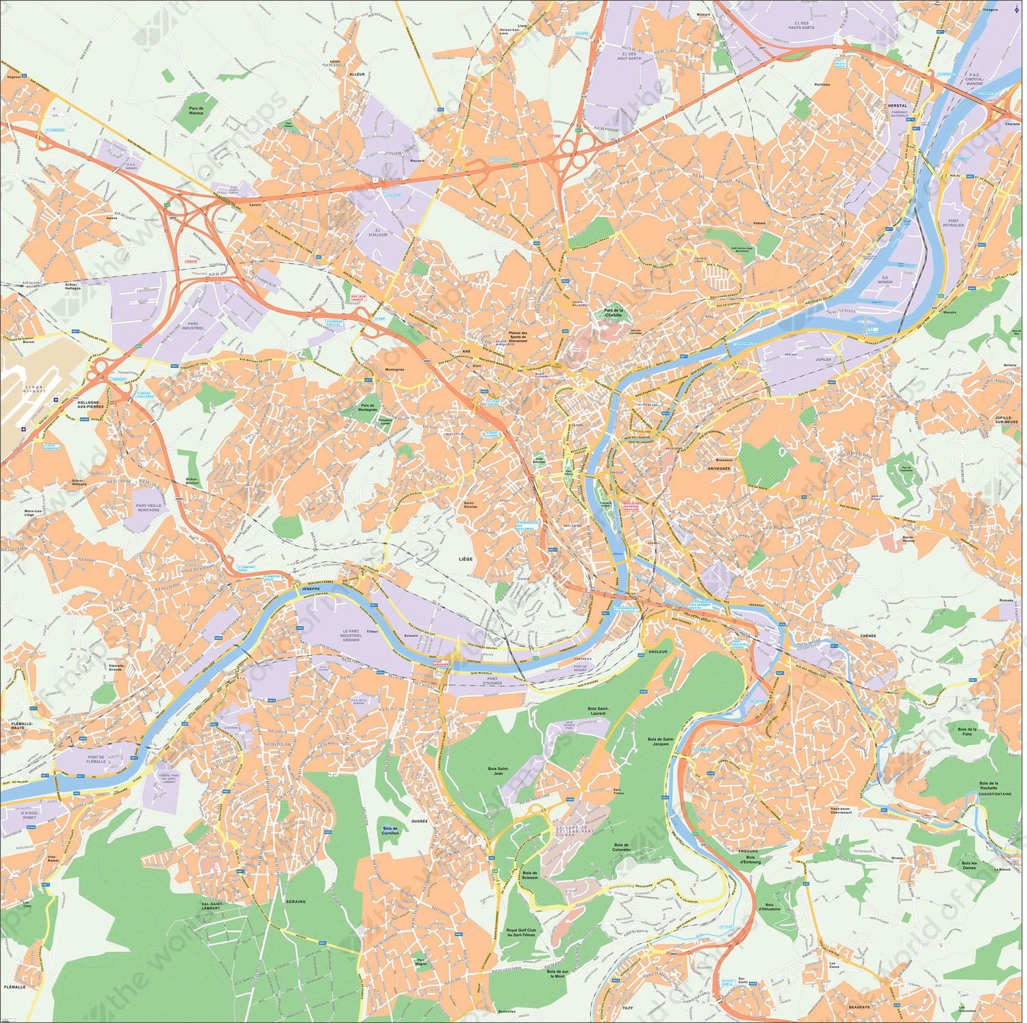 Digital map Luik Digital map Luik