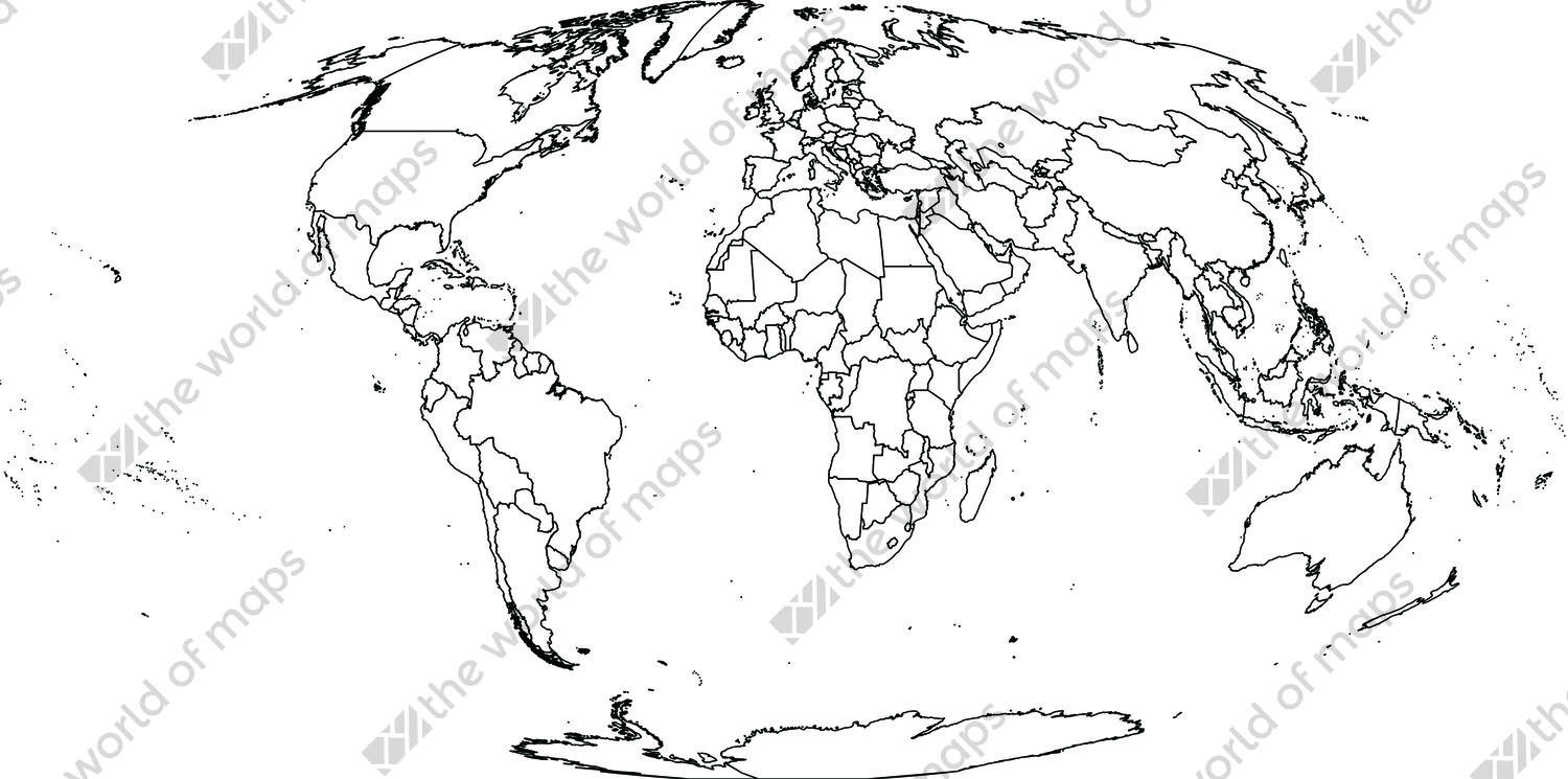 Digital world map in Mollweide projection (free) Digital world map in Mollweide projection (free)