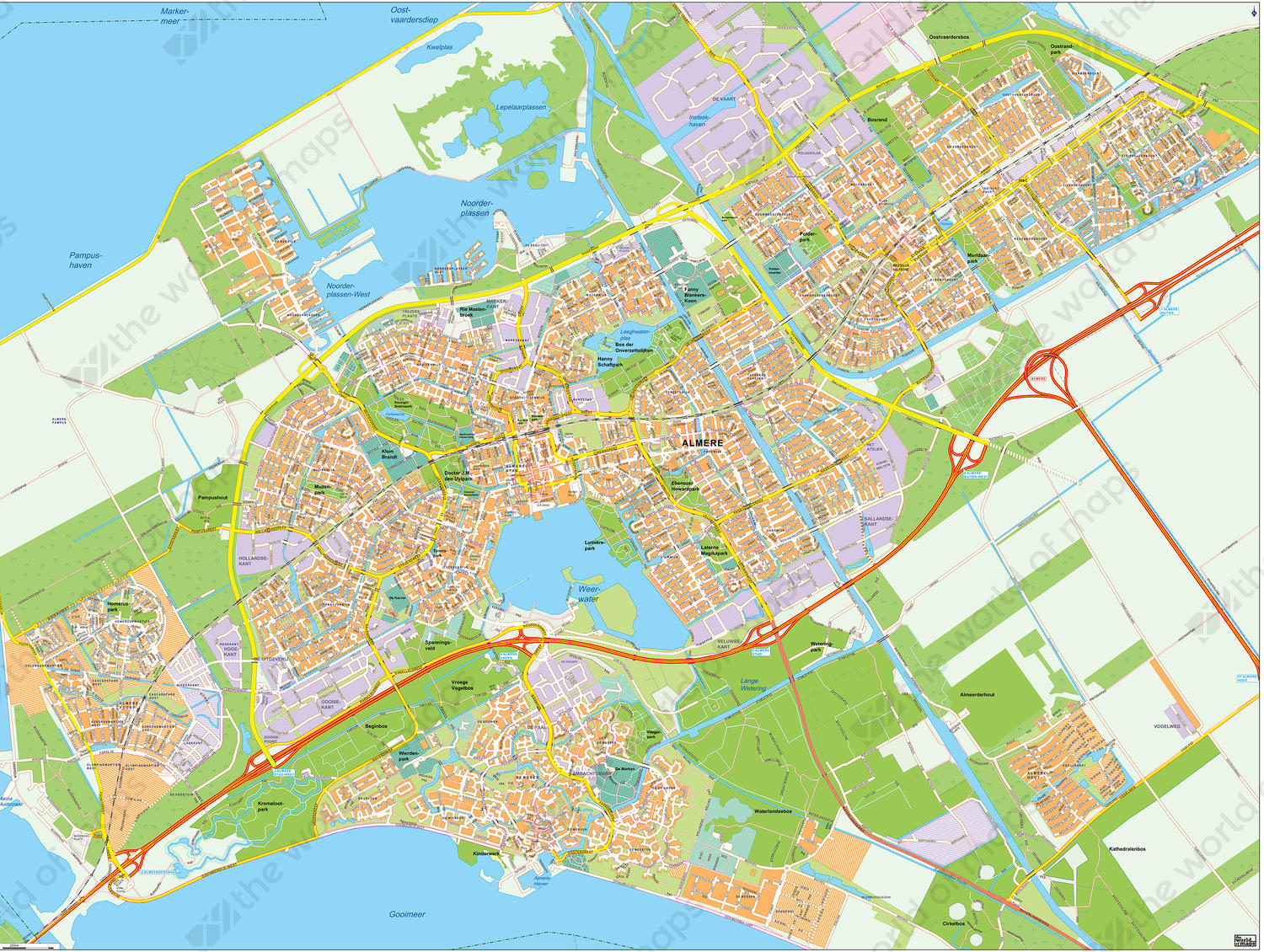 Digital map Almere Digital map Almere