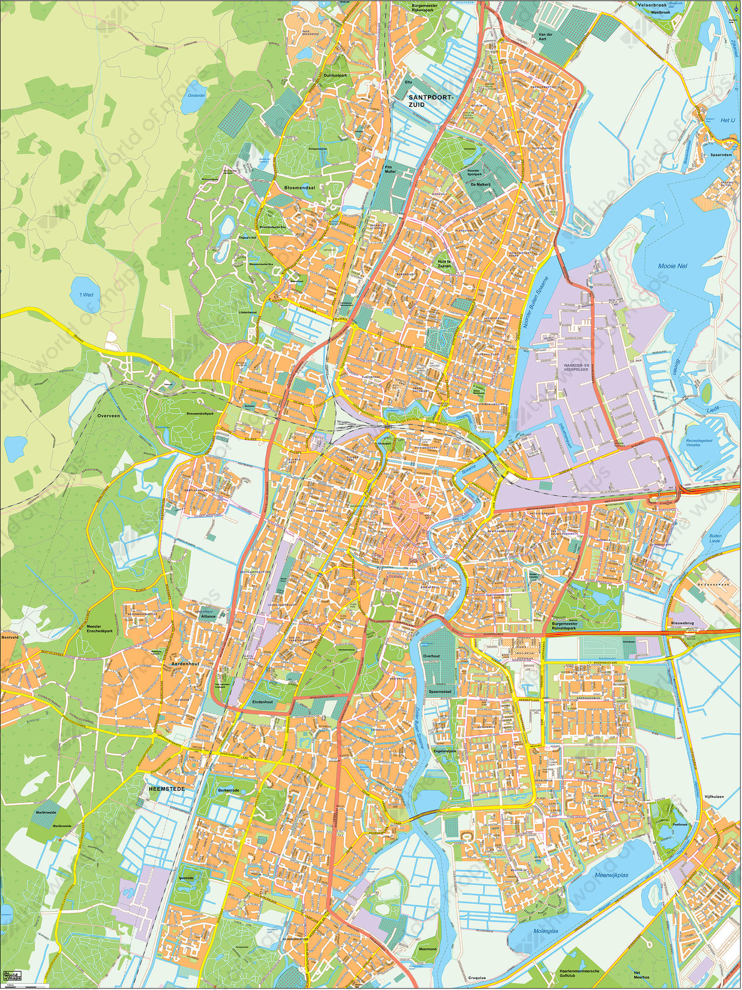 Digital map Haarlem