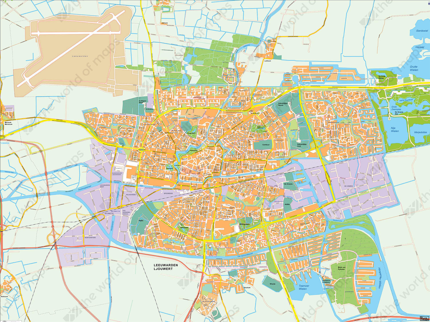 Digital map Leeuwarden