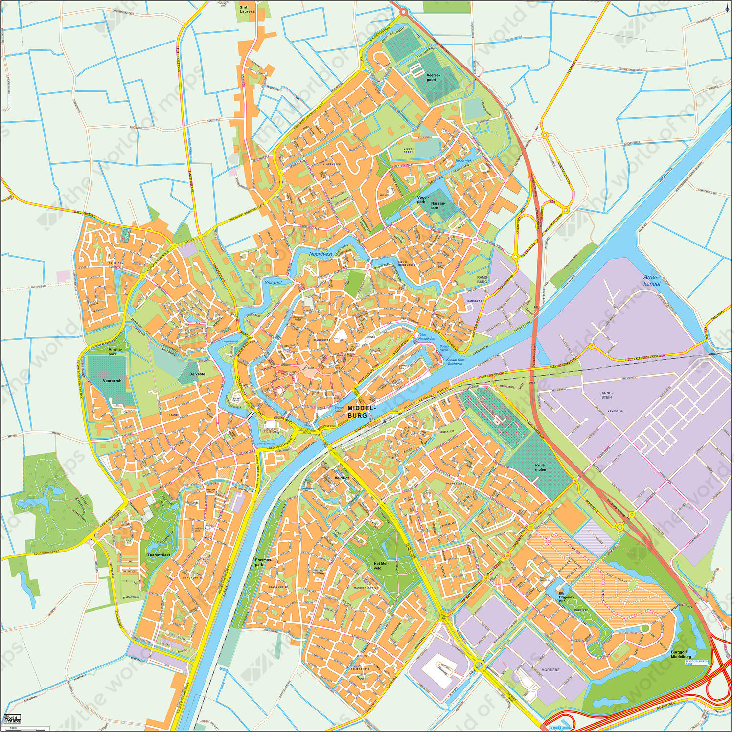 Digital map Middelburg Digital map Middelburg