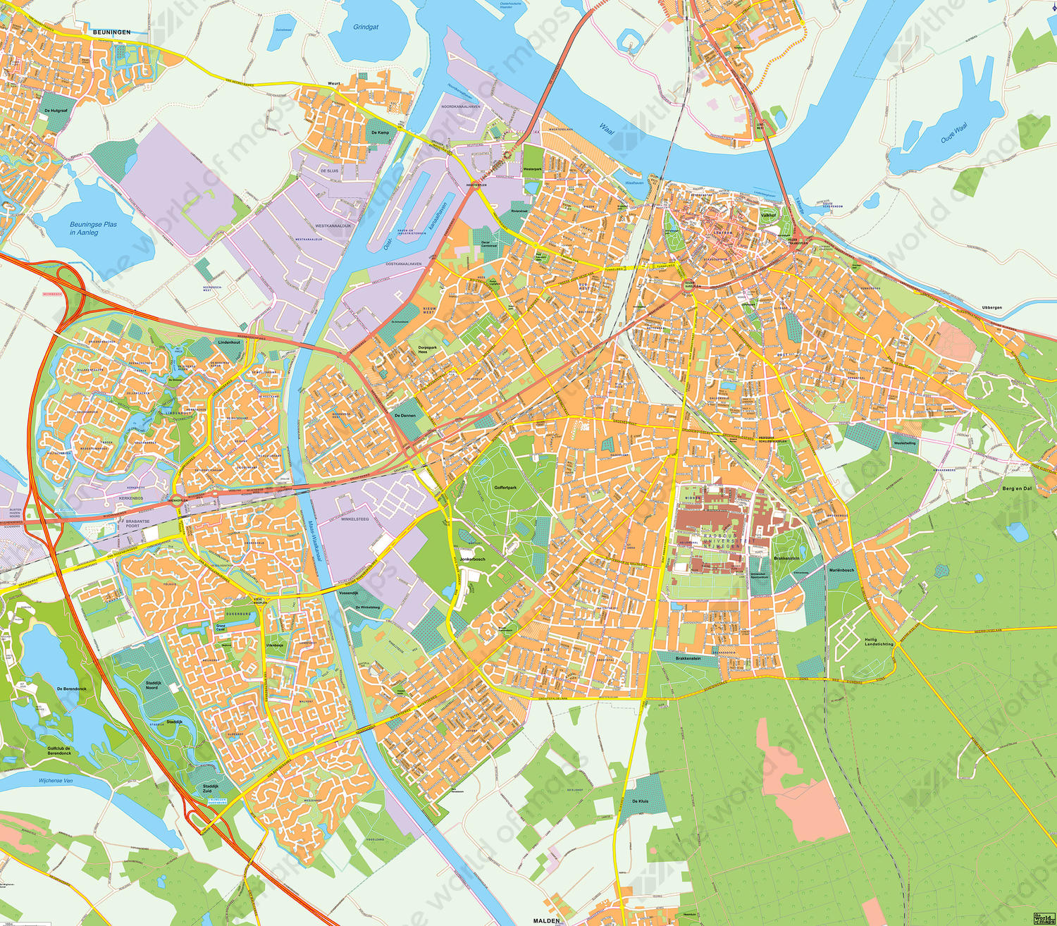 Digital map Nijmegen Digital map Nijmegen