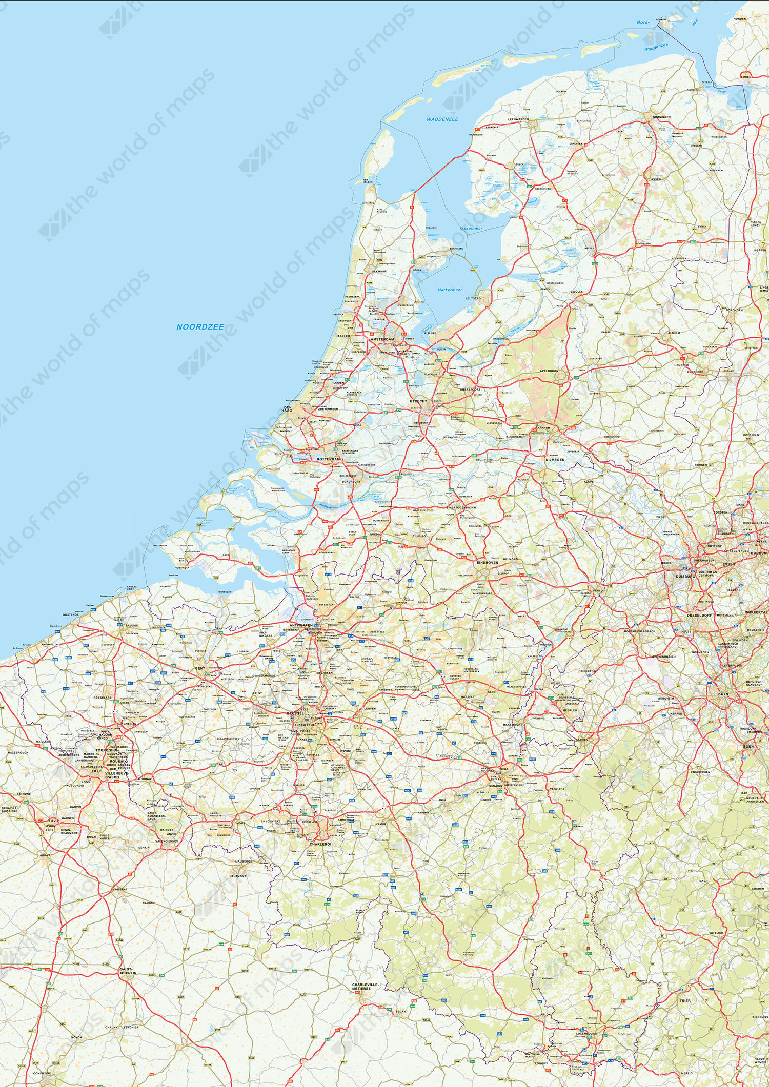 Digital road map Benelux