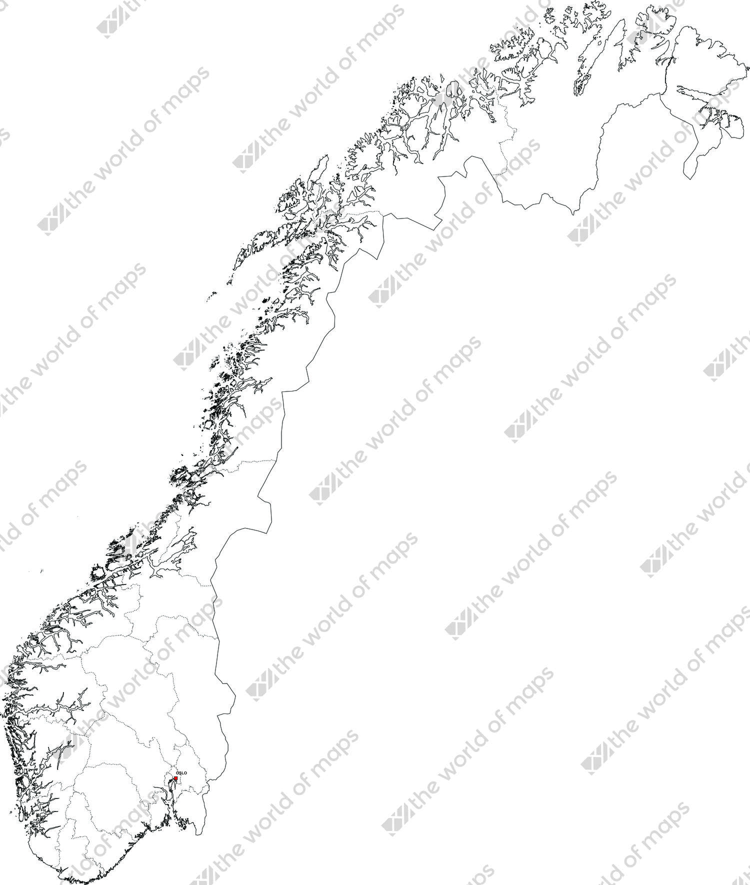 Digital map Norway (free) 