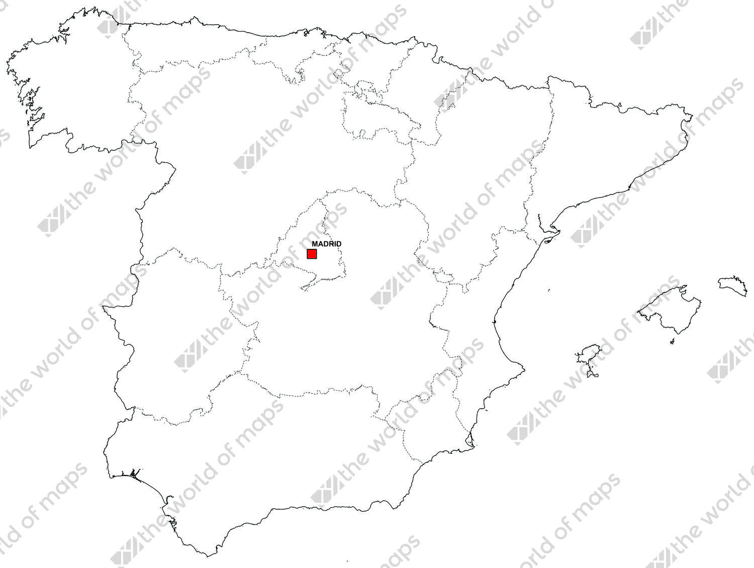 Digital map of Spain (free)