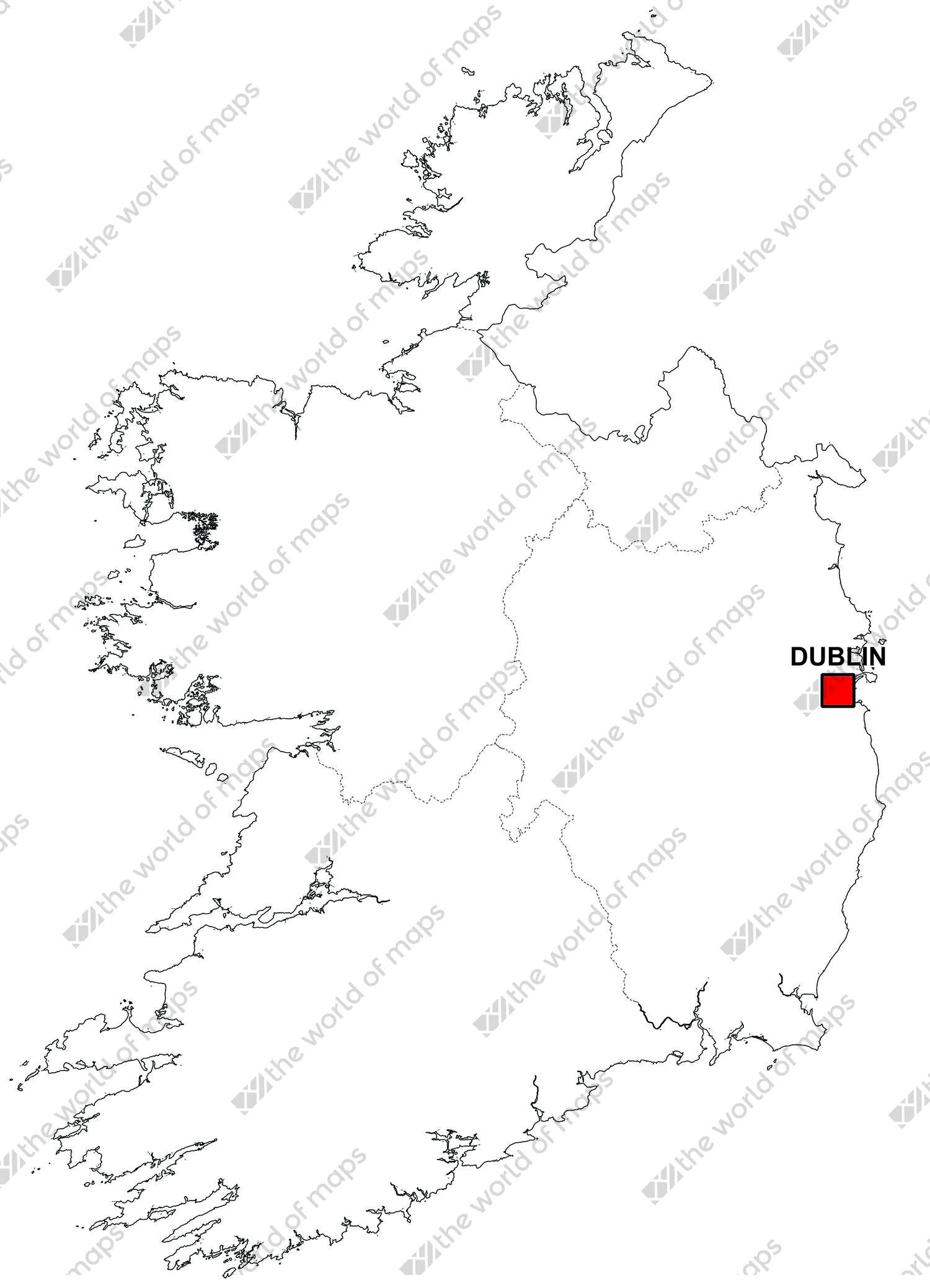 Digital map of Ireland (free)