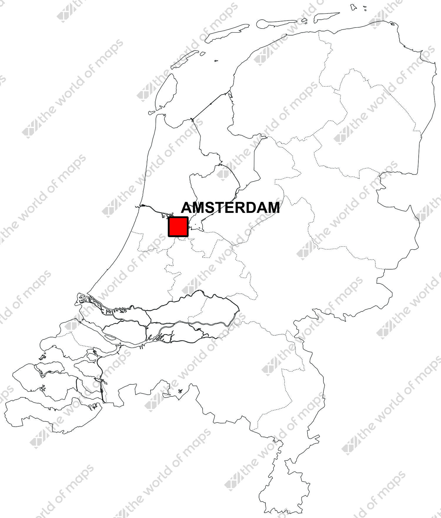 Digital map of The Netherlands (free) Digital map of The Netherlands (free)