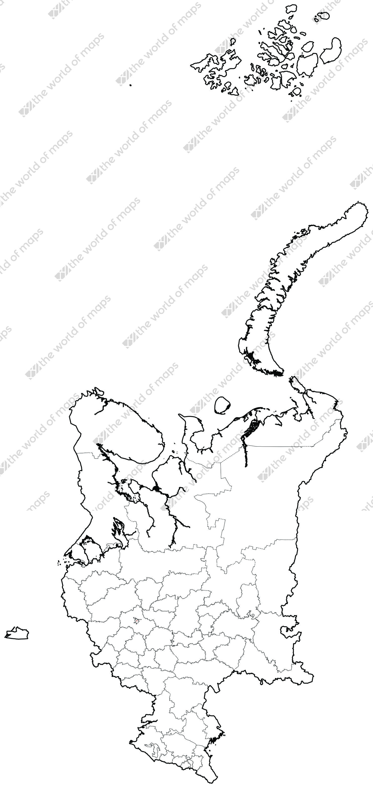 Digital map of Russia (west) free Digital map of Russia (west) free