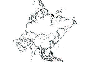 Digital map of Asia (free) 