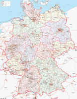 Digital ZIP code map Germany