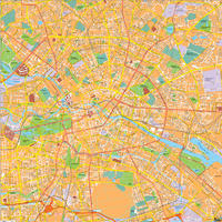 Digital map Berlin centre / Berlin Zentrum
