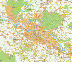 Digital city map Dresden