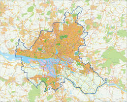 Digital city map Hamburg