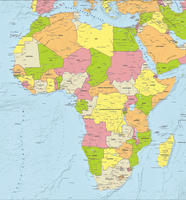 Digital map Africa political