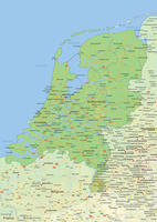 Digital physical map of The Netherlands