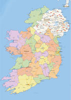 Political map of Ireland 