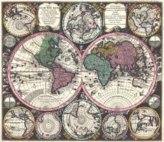 Digital World Map Year 1725 Matthaeus Seutter