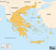 Digital postal code map Greece 2-digit